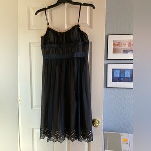MAX & CLEO Cocktail dress w ruching; like new, cutout detail